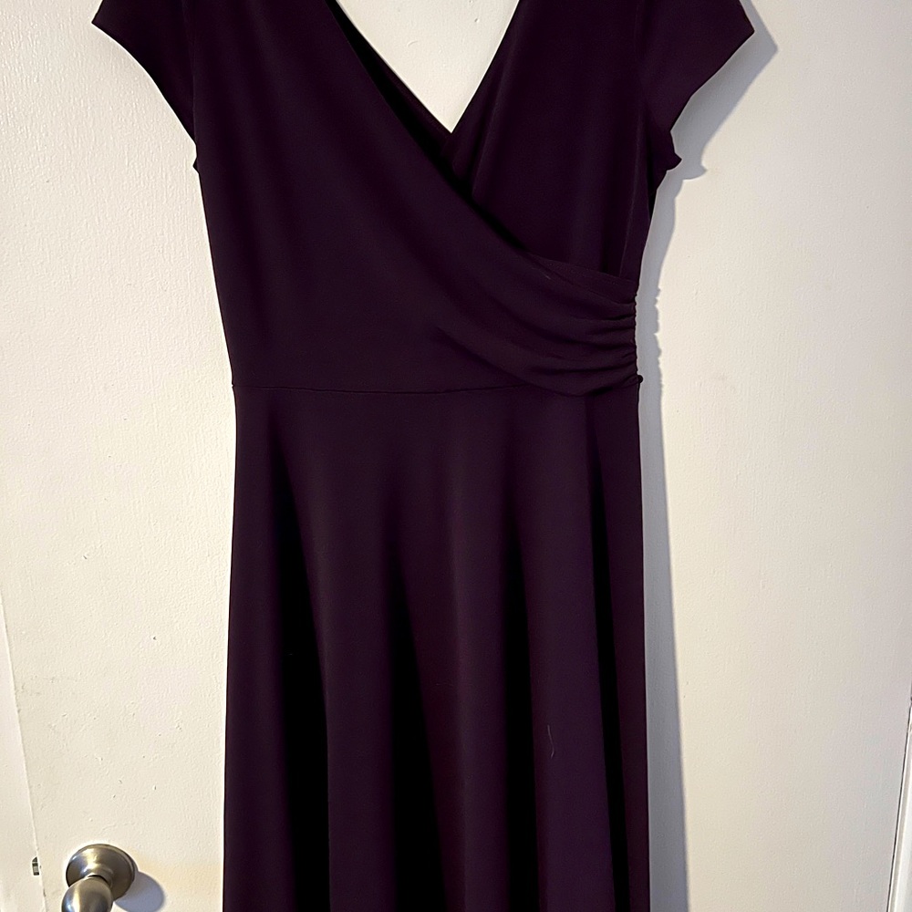 New York & Company Deep Plum Midi Dress